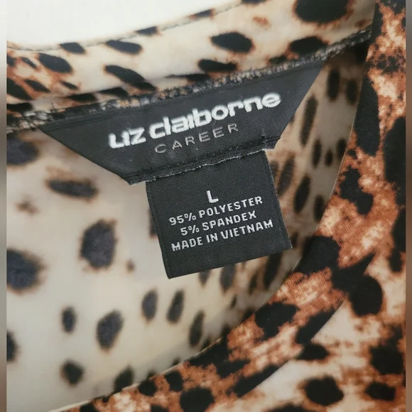 Liz Claiborne Leopard Print Women's Top - Picture 4 of 4